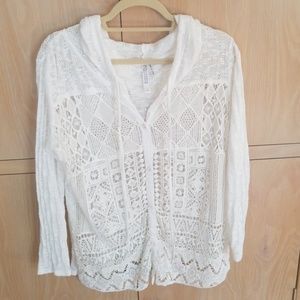 Margaret's Long sleeve white top,  SIZE Large